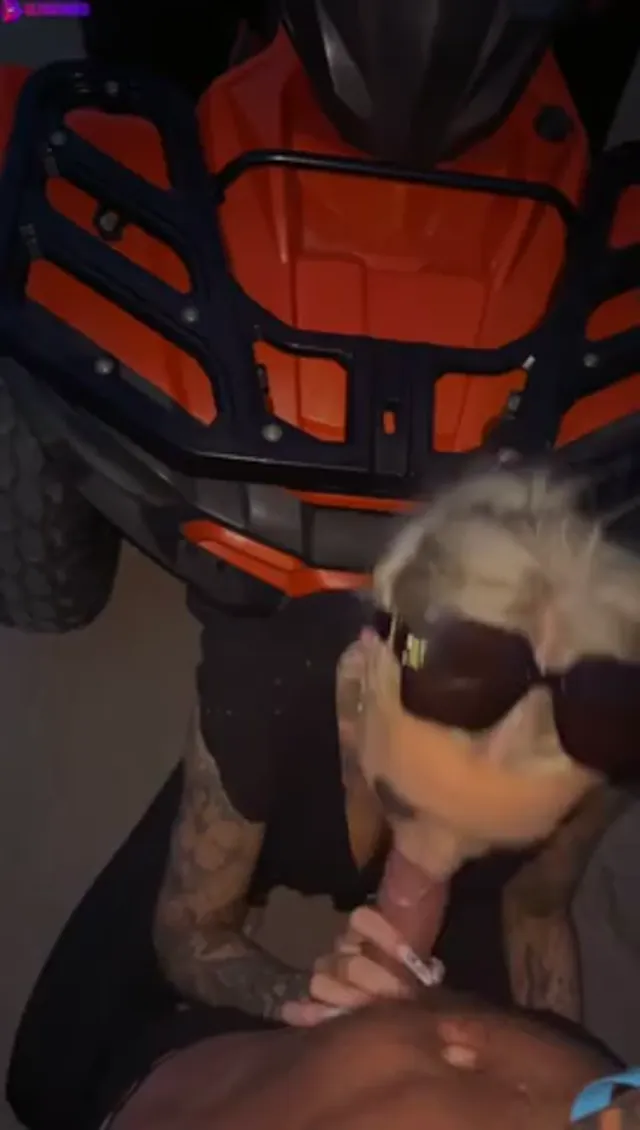 Tatted Danish Blonde Sucking Big Cock