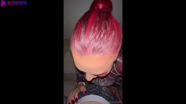 Finnish JaninaLohilahti Blowjob In Spidermansuit