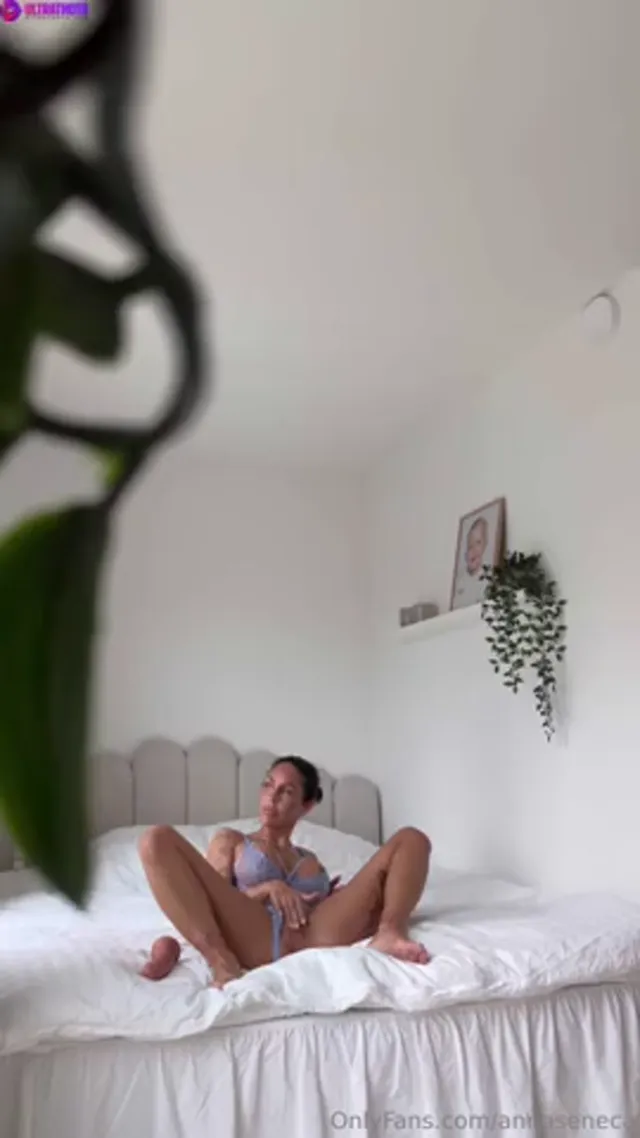 Danish Babe Anna seneca Masturbates Her TIght Pussy In Bed And Rides Dildo