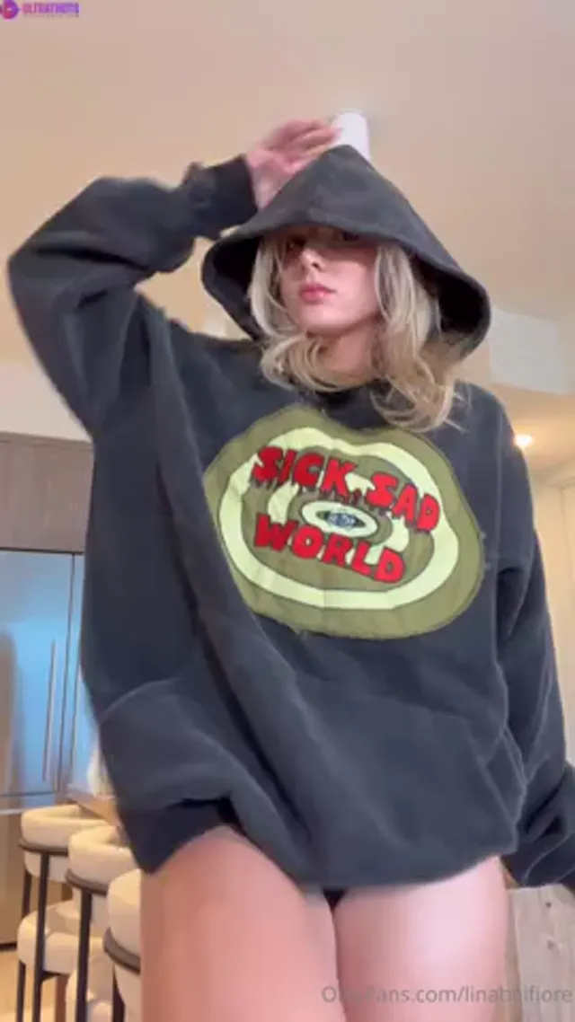 Lina Belfiore Teasing In Black Lingerie