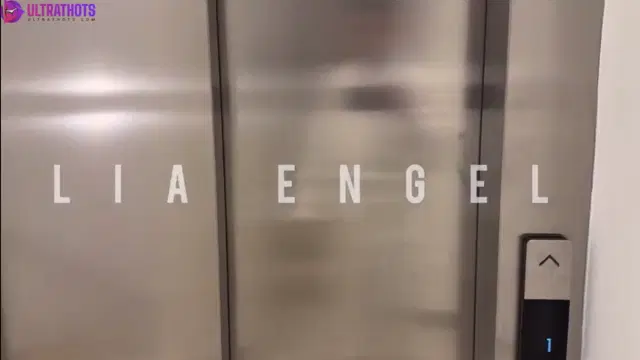 Lia Engel Extreme Risky Sextape In Public Elevator