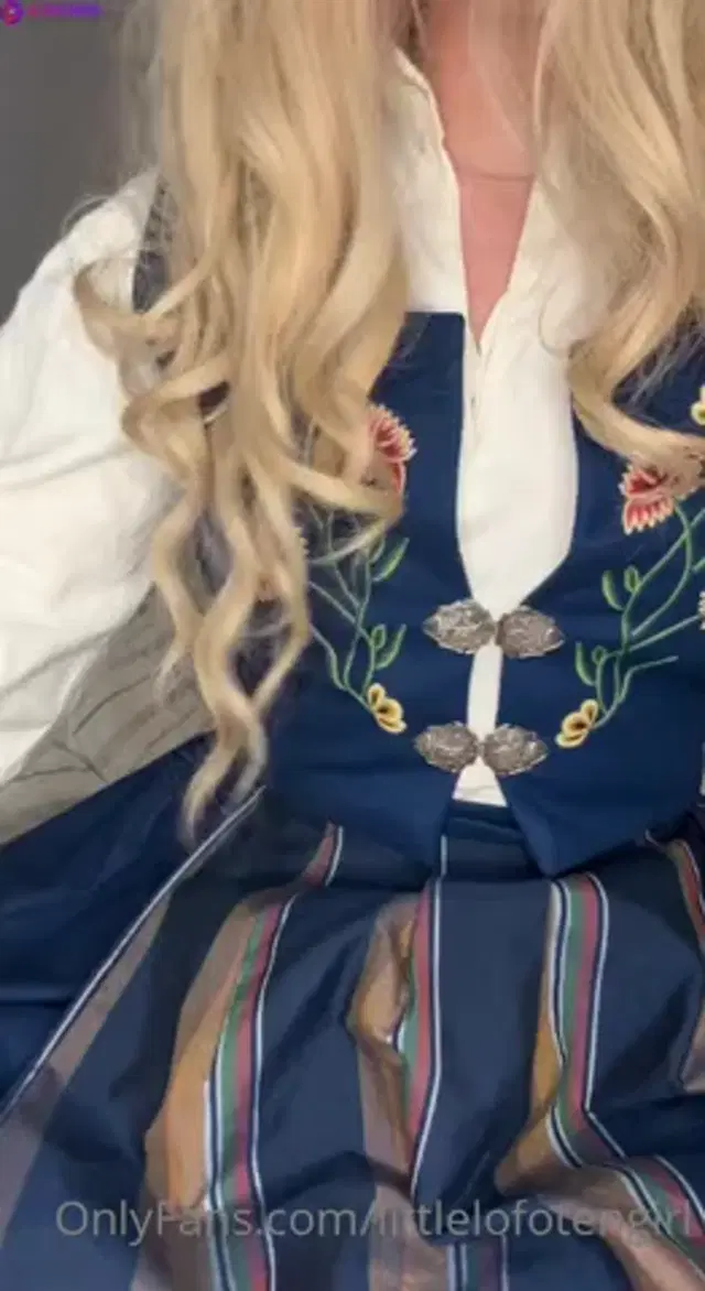 Norwegian Bunad Legs Spread Vibrator And From Behind