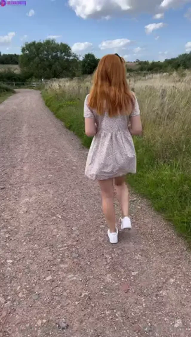 Penny Petite – Sexy Ginger Sucking Big White Cock Outdoors