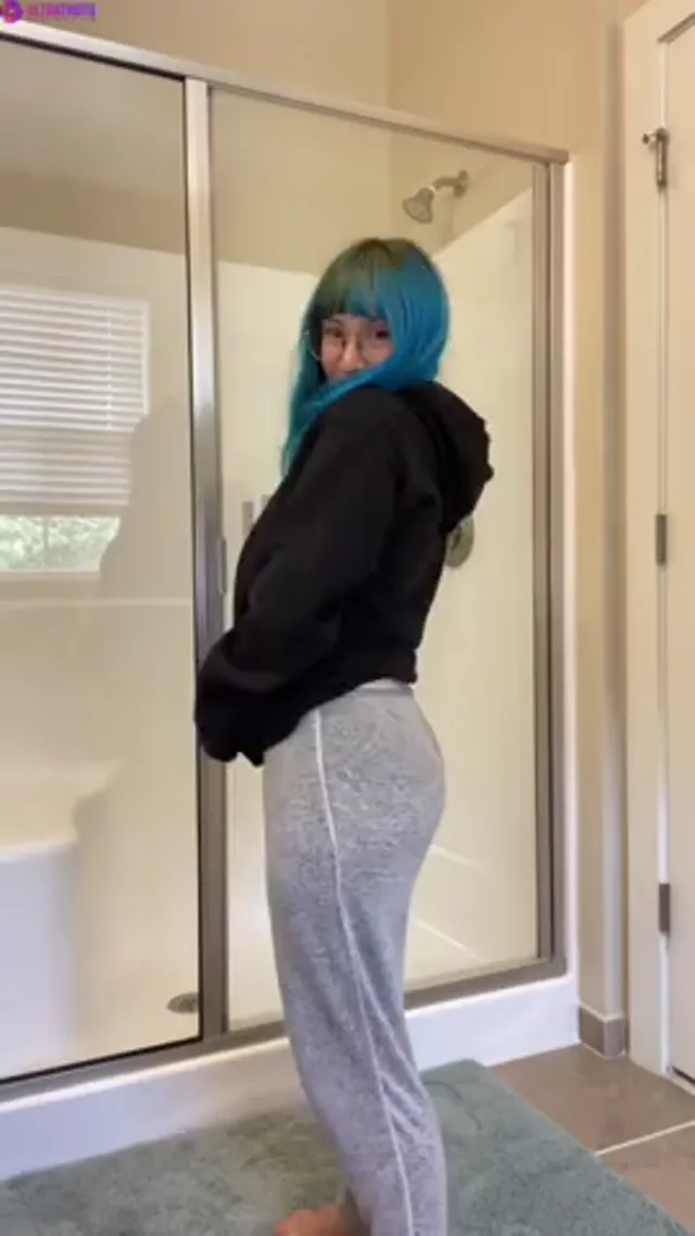 BigTittyGothEgg Strips Naked And Rides Big Dildo