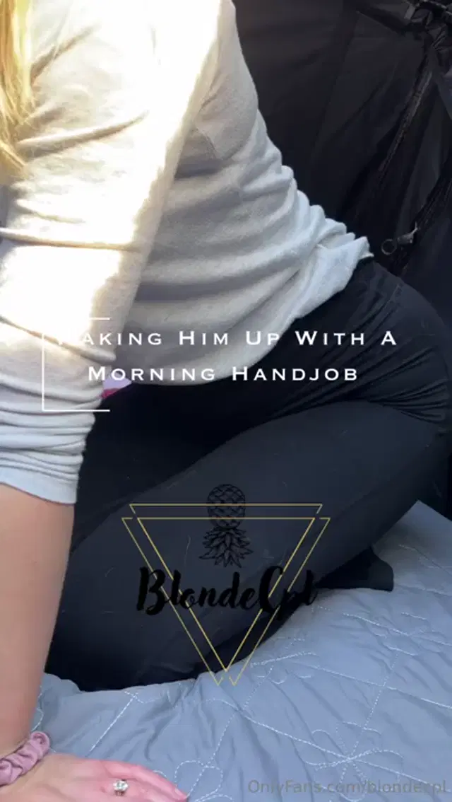 BlondeCpl aka blondecpl – 11-30-2025 OnlyFans Video – Camping Handjob Helping him with his morning wood We are big outdoorsy people