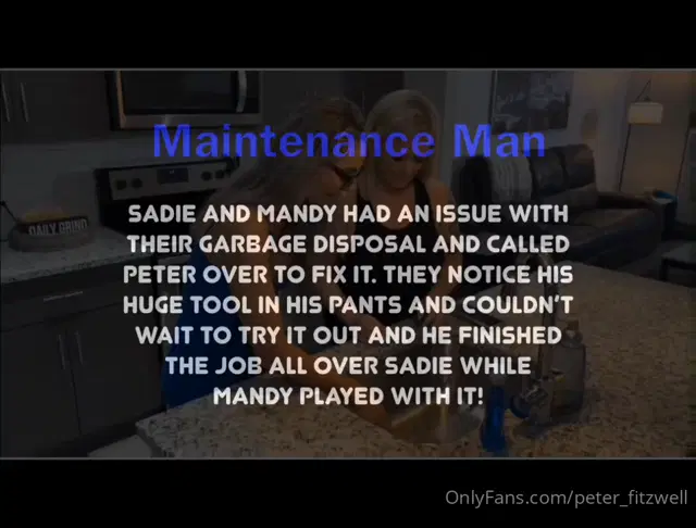 Peter Fitzwell aka peter_fitzwell – 08-18-2024 OnlyFans Video – Maintenance Man Sadie and Mandy had an issue with their garbage disposal and called Peter over