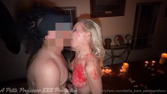 Bella Bare aka bella_bare_petiteprofxxx – 06-25-2026 OnlyFans Video – Bites of Bliss Dining Off Her Perfect Body! Imagine showing up to a dinner party and